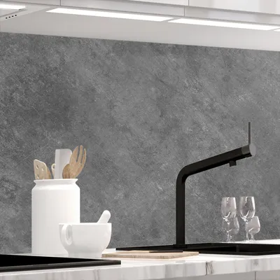 Produktbild von Küchenrückwand selbstklebend Matt-Optik - 20GREY - 1.8mm, versteift, alle Untergründe, Hart PET Material, PREMIUM 60 x 80cm