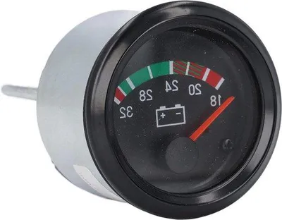 Zdjęcie produktu dla Miernik napięcia 52 mm, 24 V, LED, stop aluminium, cyfrowy, do samochodu
