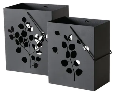 Produktbild von Metalllaterne CALYPSO, schwarz, 2er-Set