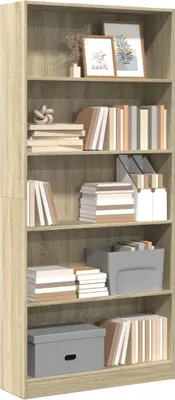 Immagine prodotto di Maison Exclusive - Libreria in rovere Sonoma 80 x 24 x 176 cm Materiale ligneo