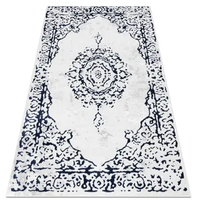 Imagen del producto de Alfombra ALLURE 1961 Ornamento, marco - Estructural, elegante, glamurosa blanco / azul 280x370 cm