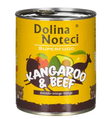 Zdjęcie produktu dla Dolina Noteci Superfood Mokra karma dla psa o smaku kangura i wołowiny 6x 800g