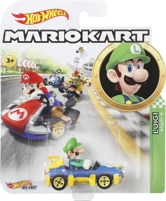 Produktbild von Hot Wheels Mario Kart Replica 1:64 Die-Cast Luigi