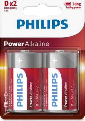 Produktbild von Philips - Power Alkaline Batterie D Lr20 Blister*2