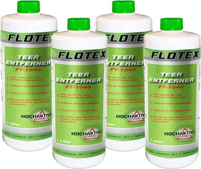 Produktbild von Flotex Teerentferner, 4x1L Teerreiniger löst Teer Fett Bitumen Öl Rückstände