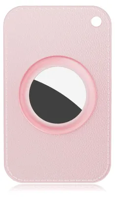 Produktbild von Geldbörse Kartenhalter für Airtag, TPU Kartenetui Kompatibel mit AirTags, Ultra-dünner Hülle Portemonnaie für Handtaschen, Rucksack, Clutch Taschen (rosa transparent)