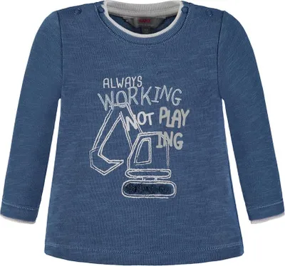 Produktbild von Baby-Jungen Langarmbluse Bagger Blau Kanz