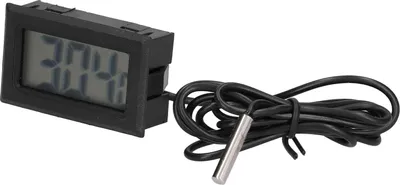 Image de Thermomètre électronique digital, Thermomètre LCD ABS noir avec sonde externe Pour la détection de la température de l'eau dans les véhicules automobiles
