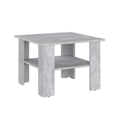 Produktbild von KOMTO Couchtisch Vienna Wohnzimmertisch Modern Couchtisch Holz Beistelltisch Coffee Table Tisch Wohnzimmer Sofatisch Stubentisch 60x60 Beton