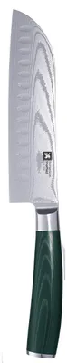 Santoku-Messer 17,5 cm Damaststahl mit Holzkiste