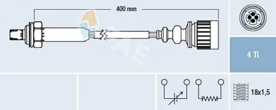 Produktbild von FAE Lambdasonde für BMW 3 Limousine (E36) Regelsonde 77187