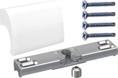 Produktbild von NAJDER Balkontürgriff Weiß Aluminium mit Balkontürschnapper Festpfosten Balkongriff Balkontürschnapper Balkon Terrassentürgriff  (Weiß ral. 9016)
