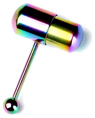 Produktbild von 3er-Pack Zungenpiercings – Vibrierende Edelstahl-Piercings im Punk-Stil, Stacheliger Hantelstecker für Damen & Herren