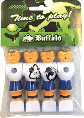 Zdjęcie produktu dla Piłkarzyki Buffalo 16 mm niebiesko-białe 4 szt.