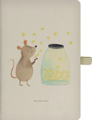 Produktbild von Mr. & Mrs. Panda Journal Maus Sterne - Transparent - Geschenk, Lustige Sprüche, Kladde, Träume, Adressbuch, Geburt, Geburtstag, notizbuch, Schreibheft, A5 Notizheft