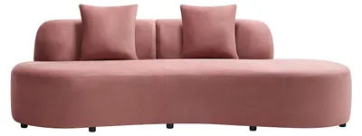 Produktbild von 3-Sitzer-Sofa aus rosafarbenem Samt BASILIANA