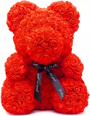 Obrázek produktu pro Medvídek z 500+ umělých růží – romantická dekorace, dárek 25 cm
