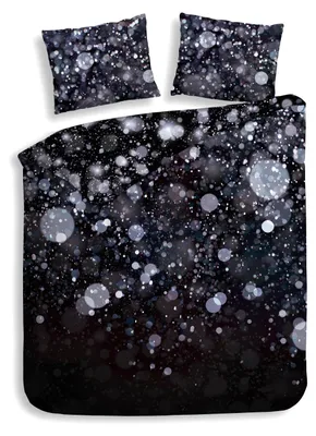 Productafbeelding van Heckettlane Dekbedovertrek Gabin Black 260x200-220 cm 100% Katoensatijn