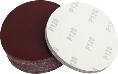 Produktbild von Schleifscheiben 125mm 50x Klett Korn P120 Schleifblätter Ohne Loch Schleifpapier Rot Exzenter P120 50 Stück