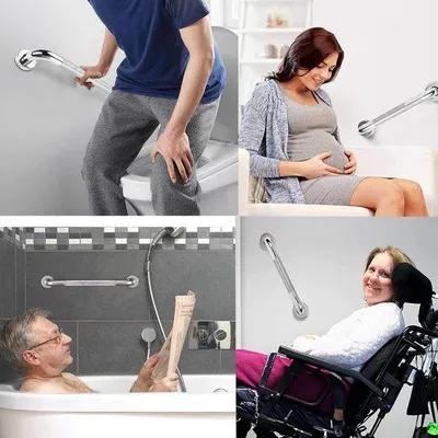 Productafbeelding van Famanu handgreep voor badkamer - Antislip, roestvrij staal, wandmontage