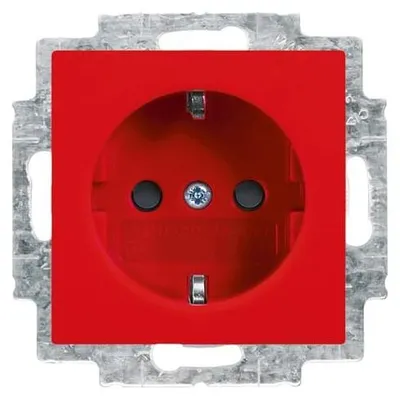 Produktbild von Busch-Jaeger Steckdosen-Einsatz 20 EUCB-917 SCHUKO Safety+ rot Busch-balance SI