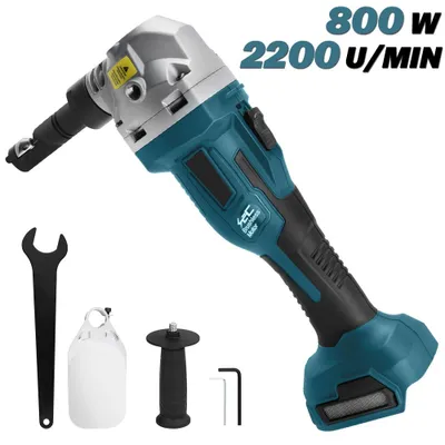 Produktbild von 800W Kabellose Akku Knabber Nibbler 2200RPM Blechknabber Kompatibel Makita 18V Akku, Bürstenlose Elektrischer, 360° Drehbarer Knabberkop (ohne Akku)