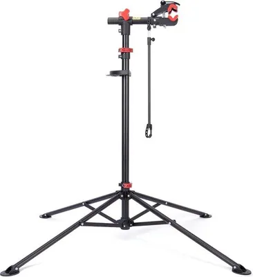 Produktbild von Famanu Fahrradmontageständer - Professionelle Reparaturstation mit Werkzeugablage und Magnetfach - Drehbar und Klappbar - Bis 30 kg belastbar