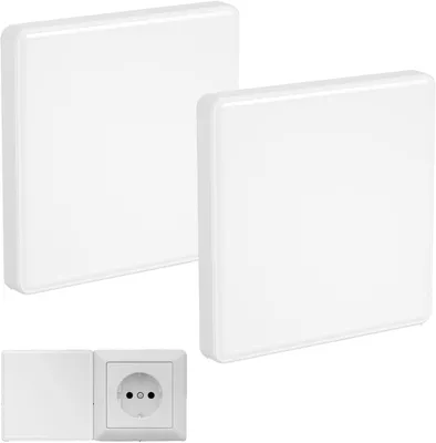 Productafbeelding van Afdekplaat voor stopcontacten, 86x86 mm, 2 stuks, kunststof, voor ongebruikte stopcontacten