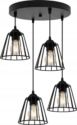 Obrázok produktu pre Čierna Závesná Lampá Loft Led Lustre