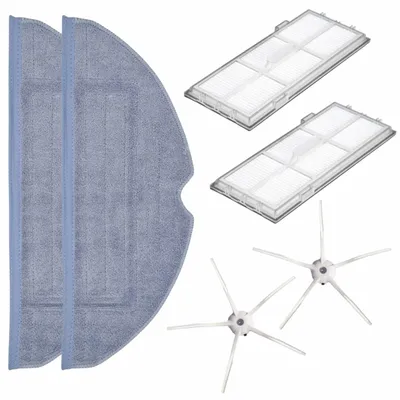 Productafbeelding van Accessoire set voor Roborock S7 - 6 stuks - 2 HEPA-filters en 2 dweilpads - 2 witte zijborstels