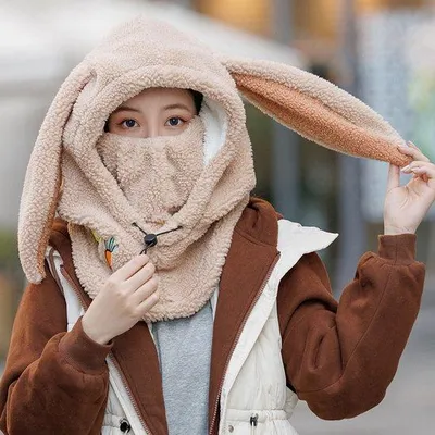 Immagine prodotto di Berretto da sci, in peluche, color cachi, per caschi da ciclismo e da sci da donna.