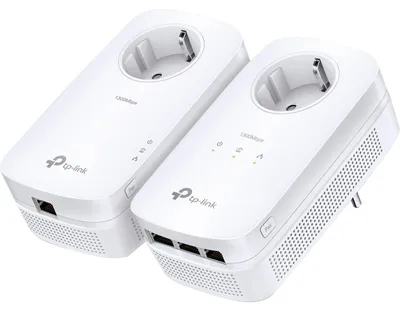 Produktbild von TP-LINK AV1300 - Gigabit Passthrough Powerline Starter Kit - Bridge - GigE, HomePlug AV (HPAV), HomePlug AV (HPAV) 2.0, IEEE 1901 - an Wandsteckdose anschließbar