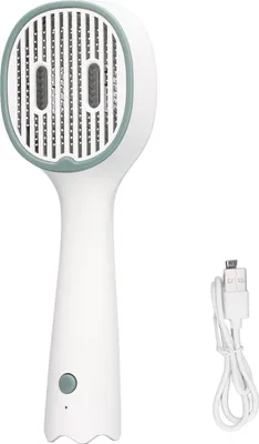Produktbild von Fellpflegekamm für Haustiere, multifunktional, 2-in-1, über USB wiederaufladbar, tragbar, selbstreinigende Katzenzupfbürste für Katzen, Hunde, Haustie