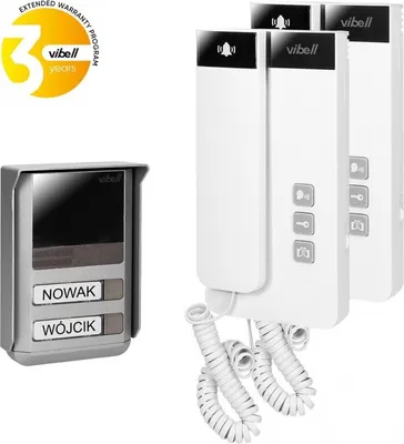 Zdjęcie produktu dla System domofonowy dwurodzinny System domofonowy 2-przewodowy natynkowy SALEM MULTI OR-DOM-SL-924