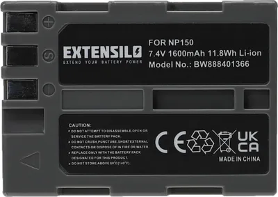 Produktbild von EXTENSILO Akku Ersatz für Fujifilm NP-150 für Kamera (1600 mAh, 7,4 V, Li-Ion)