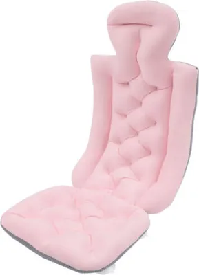 Produktbild von Badewannenkissen langes Rücksenkissen Nackenkissen Kopfstütze Rückenlehne 113*40cm Rosa