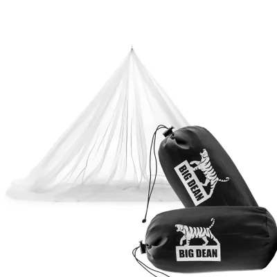 Produktbild von BigDean 2 Stück Moskitonetz für unterwegs & zu Hause – effektiver Insektenschutz für Camping & Reisen – umweltfreundlicher Schutz – Insektennetz XL