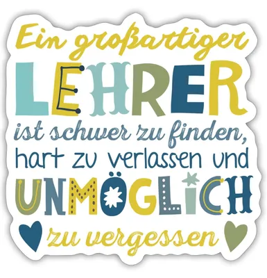 Produktbild von Spreadshirt Großartiger Lehrer Geschenk Abschiedsgeschenk Dankeschön Sticker Aufkleber, 10 x 10 cm, Mattweiß