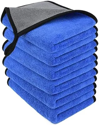 Produktbild von PolkaHome® Mikrofasertücher, 6 Stück extra saugfähige Mikrofasertücher 500 g/m², fusselfreie Putztücher für Auto, Küche, Fenster und mehr