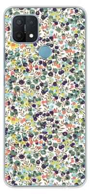 Image de 1001Coques - Coque silicone compatible avec Oppo A15 - Motif liberty wiltshire vert - Design original imprimé en France