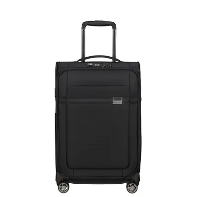 Zdjęcie produktu dla Samsonite Airea, Wózek, Miękka skorupa, Czarny, Kabinowy, 4 szt., Kółko obrotowe
