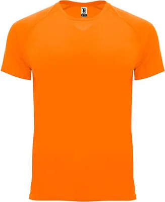 Immagine prodotto di Roly Sport CA0407 | T-shirt Bahrain con maniche raglan - Colore: Fluor Orange 223 - Taglia: XXL