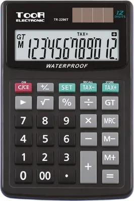 Image de Calculatrice KW-TR-2296T étanche 12 chiffres noir