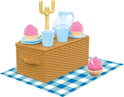 Productafbeelding van Craze Bibi en Tina Picknickset - Accessoirebox voor paardenfiguren, kinderspeelset voor een picknick, cadeau voor paardenliefhebbers vanaf 3 jaar, artikelnummer 30615