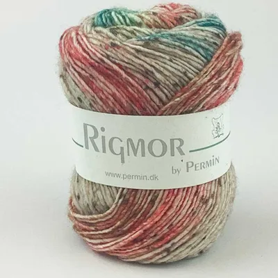 Immagine prodotto di Rigmor by Permin – Filato di lana colorato superwash (24 verde/rosso)