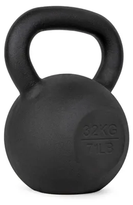 Zdjęcie produktu dla Hantle kettlebell Pro 32 kg, żeliwne - sprzęt do fitnessu, urządzenie treningowe