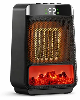 Productafbeelding van Ventilatorkachel - 1500 W Vermogen - Zwart Kleur - Tafelbladmontage