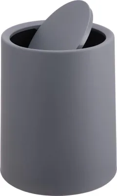 Image de Poubelle de salle de bain avec couvercle basculant, 6 L, plastique