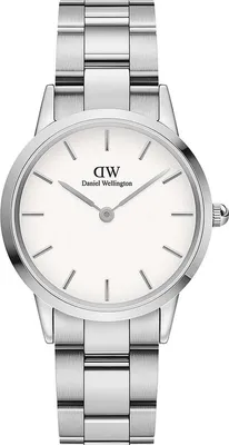 A close-up studio shot of a Daniel Wellington watch.