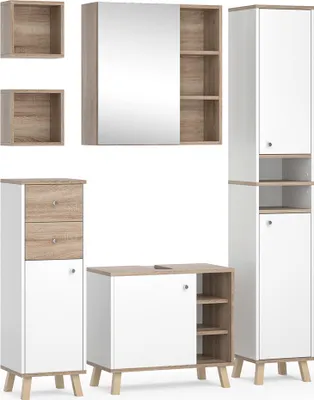 Immagine prodotto di Set mobili bagno Vicco Senyo Bianco 5 parti, Model 36438